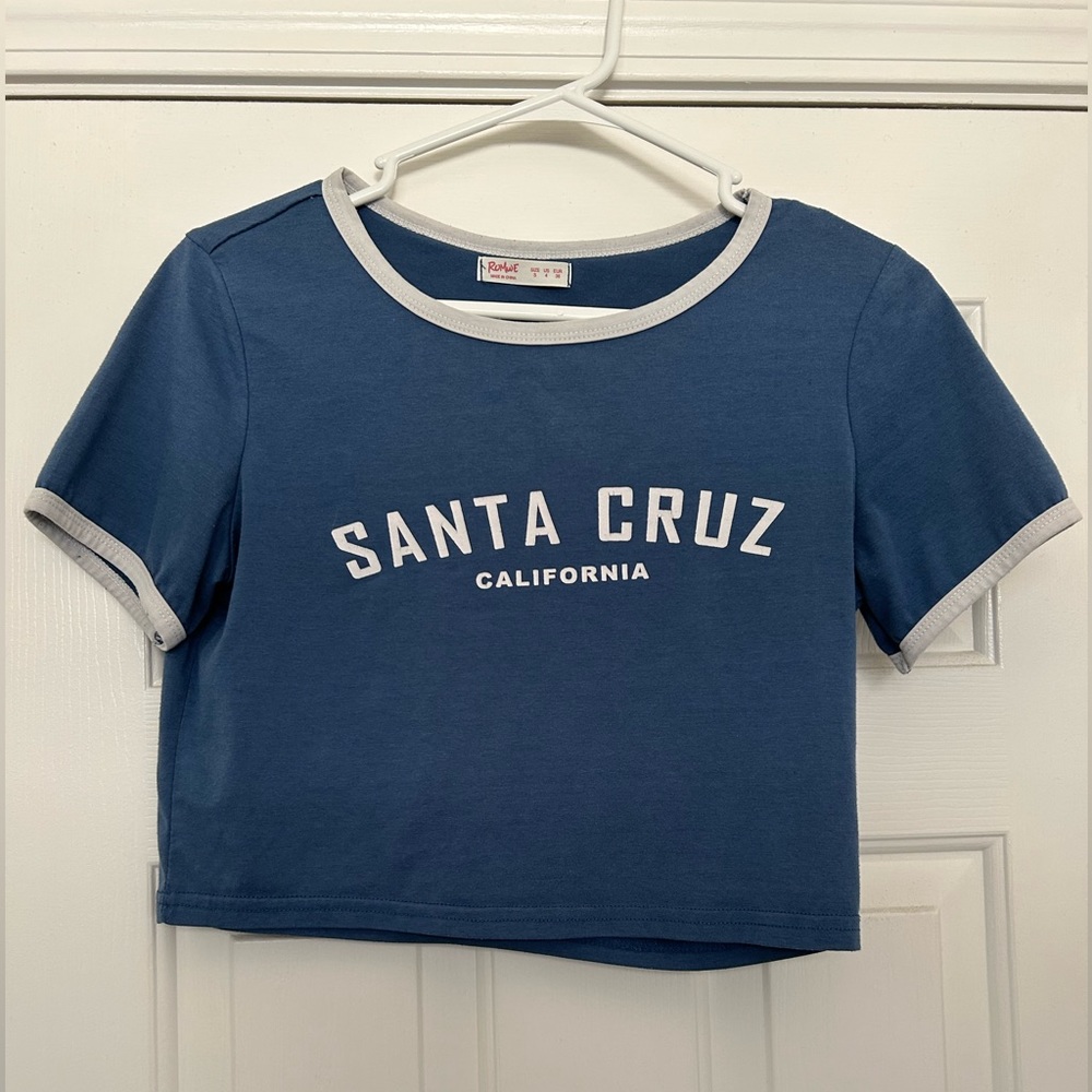 Romwe Graphic Crop Top